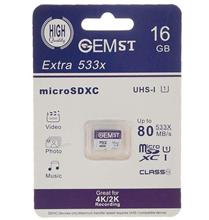 کارت حافظه microSDXC جم اس تی مدل Extra 533x سرعت 80MBps ظرفیت 16 گیگابایت